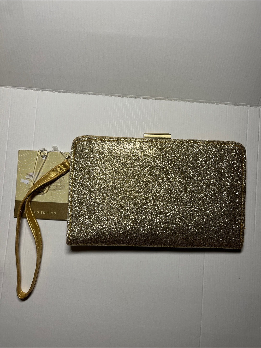 Gold Glitter Wristlet Clutch - Limited Edition